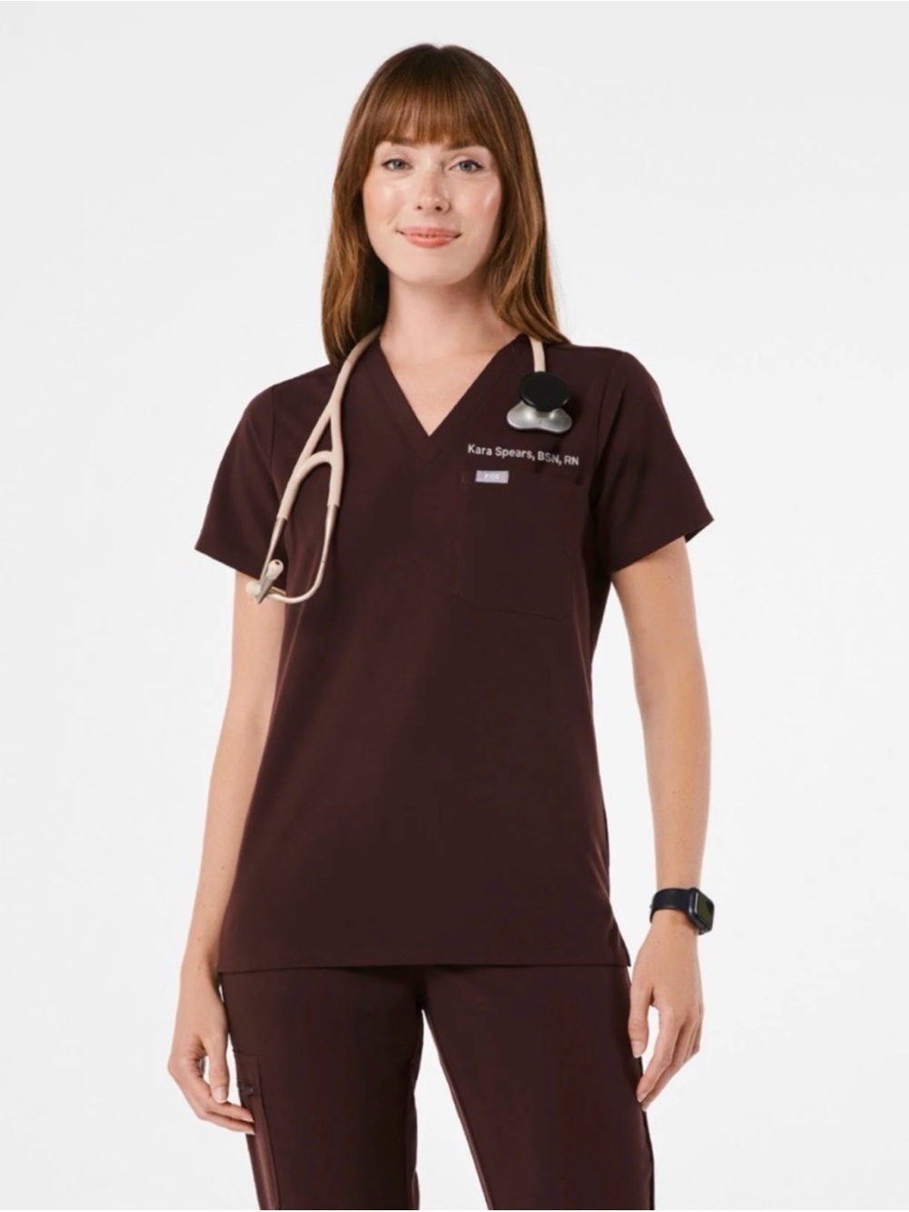 NWT Figs Limited Edition Espresso Catarina Scrub Top